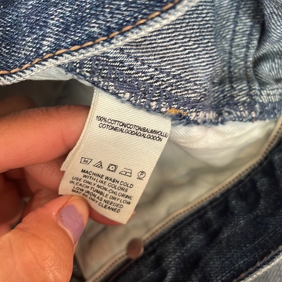 Free People Denim Button Fly Shorts - Picture 6 of 6